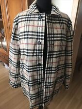 Burberry London Herren Woll Mantel Jacke Reversible L/ XL