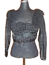 Antiker Spenzer für histor. Trachtenkleid, Gr.38 bis 40, hohe Taille, Ende 19.Jh