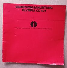 Bedienungsanleitung für Rechenmaschine Olympia CD401 CD 401