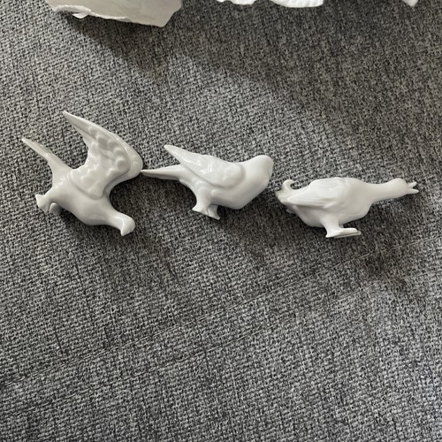 Kpm porzellan figur - 3x, vögel