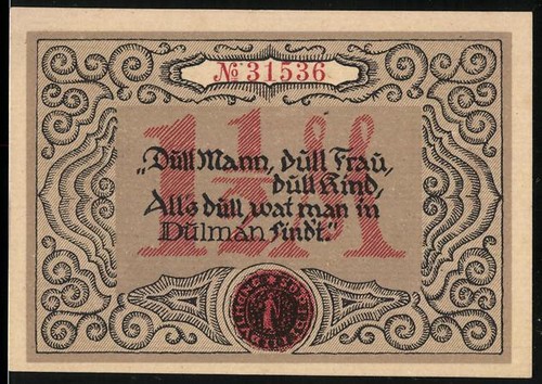 Notgeld dülmen westf - notgeld,