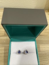 EFFY Tansanit (3/4 ct. tw) & Diamant (1/8 ct. tw) Ohrstecker 14k Weißgold