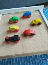 6x Fahrzeuge Für Holzeisenbahn