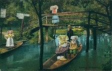 Ansichtskarte  Spreewald Sonntag Nachmittag Tracht Boot Personen um 1910