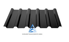 Trapezblech Wellblech Dacheindeckung RAL9005 schwarz 0,5mm mit Antikondensvlies