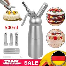 Edelstahl Sahnespender 500ML Sahnesyphon Schlagsahne Spender Sahnesprüher Profi