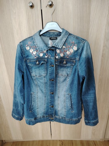 Damen jeansjacke mit stickerei - damen,