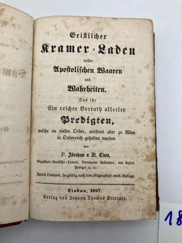 Buch abraham sancta clara - abraham,