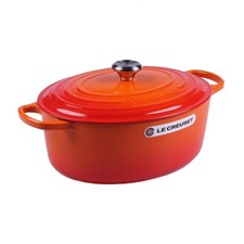 Le Creuset Bräter Signature Oval Gusseisen Ofenrot 33cm Kochen Braten