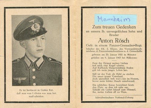 Wk2 sterbebild deathcard - wk2,