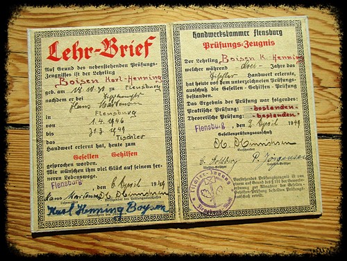 Alter lehrbrief tischler - lehrbrief,