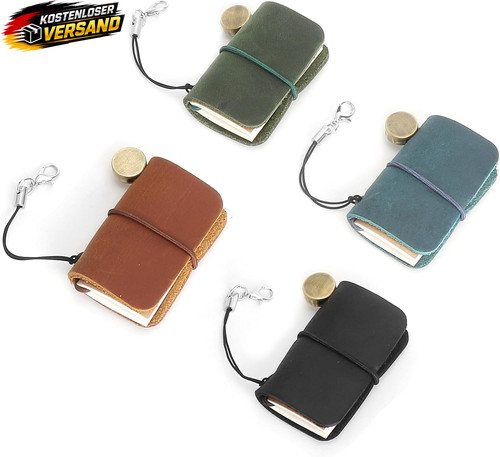 Mini leder notizbuch set für - leder,
