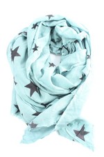 BECKSöNDERGAARD Sommerschal Damen Schal blau-schwarz Casual-Look