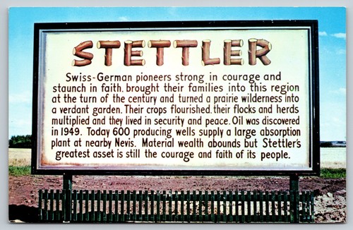 Stettler alberta entrance sign - alberta,