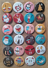 Adventskalender Buttons Zahlen