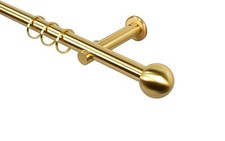 Gardinenstangen Vorhangstangen  16 mm Farbe Messing matt Wandmontage