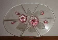 Vorlage-Stollen Platte Gebäck Kuchen Teller oval -42x26- Walther Glas neuwertig