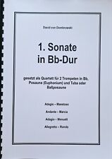 Musiknoten: Sonate in 4 Sätzen für 2 Trompeten, Posaune und Tuba oder Baßposaune