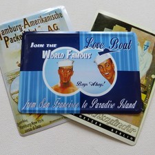 OPEL  ~ HAMBURG... ~ LOVE BOAT = 3 Tür Blechschilder Oldtimer ~ Schiff-Fahrt TOP