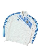 Vintage Adidas Olympique Marseille Trackjacket L 2011 gold white blue Rare