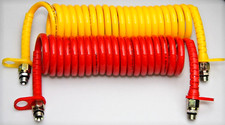 Luftwendel Gelb Rot M16x1,5 4,5m Druckluftschlauch Spiralschlauch LKW NFZ Agrar
