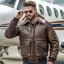 Men's Brown Aviator Classic
