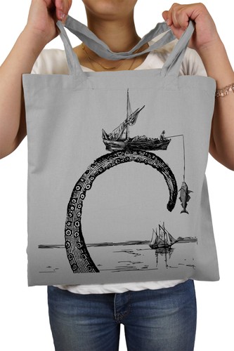 Octopus angler stoffbeutel - octopus,