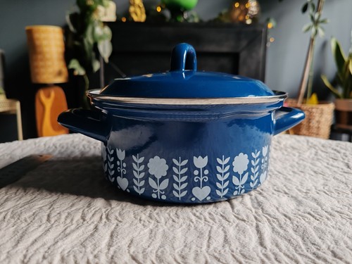 Vintage emaille topf - vintage,