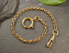 Goldfarbene Taschenuhrenkette Jakob Bengel Idar Oberstein Erbsenkette Tracht