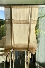 Scheibengardine Gardine Raffrollo Beige/Natur 45 x 150 cm