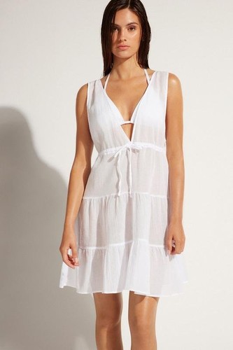 Women calzedonia dress white - calzedonia,