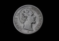 2 Mark Bayern 1876 D Ludwig II Silber Kaiserreich