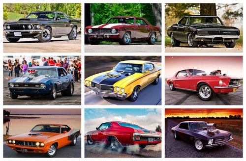 Classic muscle cars poster - muscle,