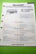 Service Manual-Anleitung für Sharp RP-116  ,ORIGINAL !