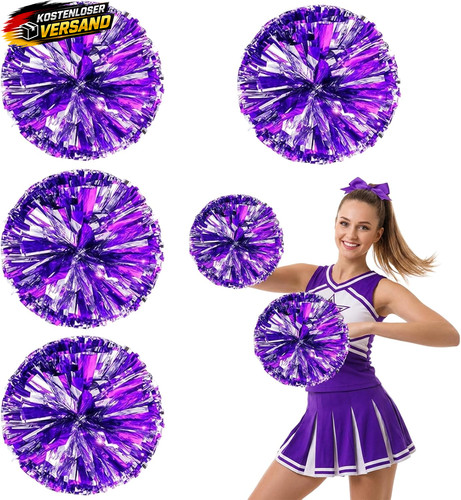 Cheerleader pompons lila - pompons,