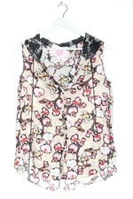 DOROTHEE SCHUMACHER ärmellose Bluse Damen Bluse Gr. DE 38 wollweiß-pink-braun