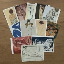 12 Postkarten , Weiblicher  Frauen  Akt,  Zeichnungen, Set, Künstlerkarten Neu