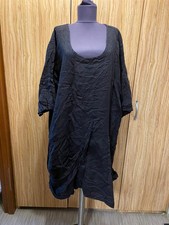 LA BASS BLACK LINEN OVERSIZED