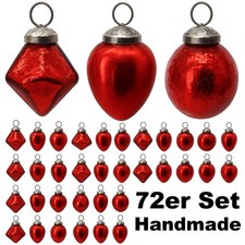 Weihnachtskugeln Glas 72er Set Christbaumkugeln Weihnachten Baumschmuck rot