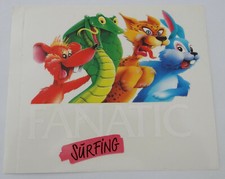 Werbe-Aufkleber Fanatic Surfing Surfen Hase Schlange Katze Maus 80er Surfbus