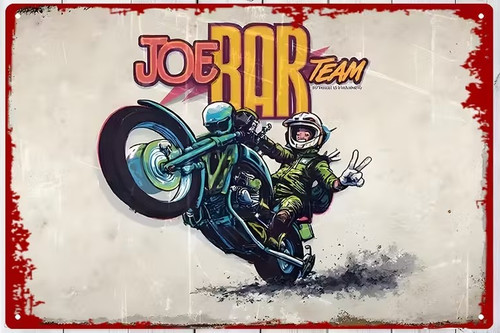 Wandschild metall joe bar - wandschild, "joe