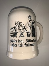 Humpen Bier Bierhumpen Keramik Spruch Krug