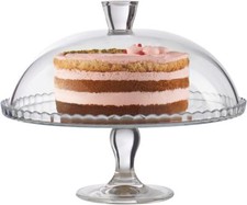 Pasabahce 95200 Patisserie Tortenplatte auf Fuß und Deckel aus Glas Ø 32,2 cm