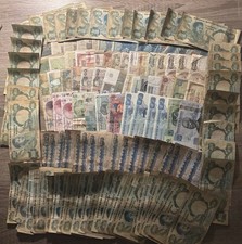 Banknoten Alle Welt (124 Banknoten) SCHROTTLOT