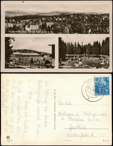Ansichtskarte oberhof - ansichtskarte,