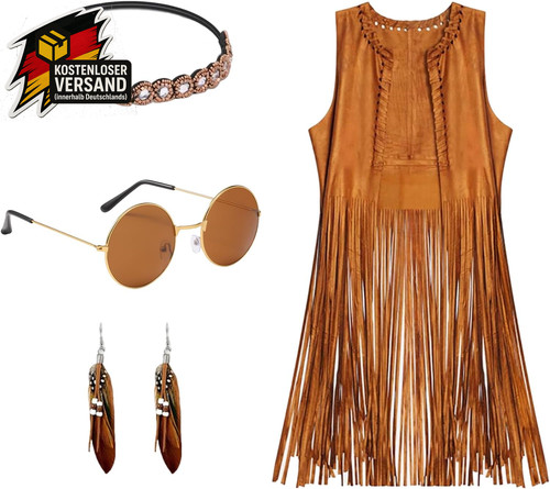 Damen hippie kostüm - hippie,