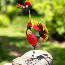 Gartendeko große Tiere - XXXL Teichfigur handgefertigt Metall 105cm