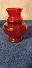 Vase, rot, Lauscha, 17 cm