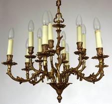 Barock Rokoko  Französische Rocaillesverizierungen Messing Kronleuchter, Lüster