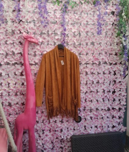Fransenjacke aus waschleder - fransenjacke,